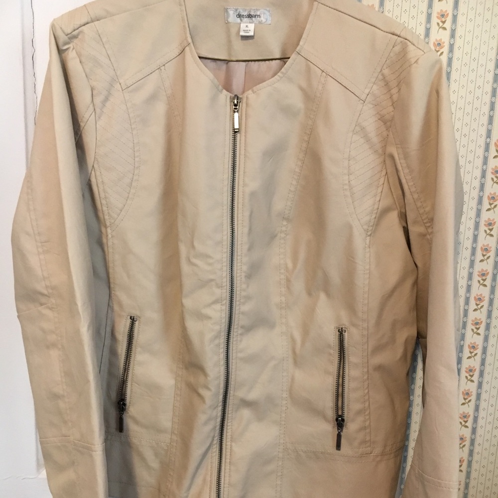 New Dress Barn Faux Leather Spring Jacket